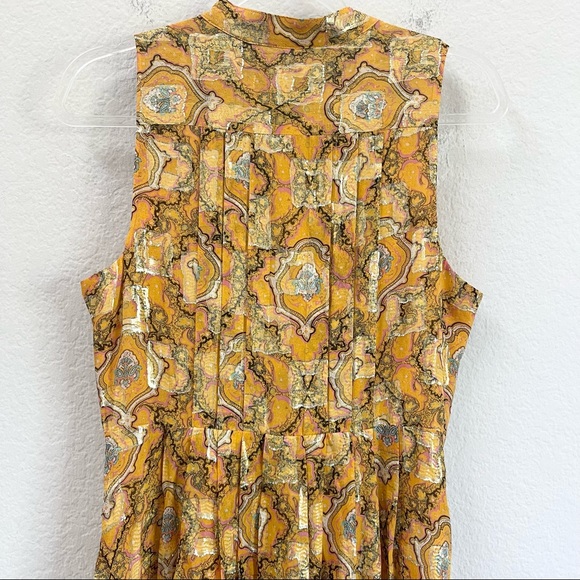 Anthropologie Goldspun Paisley Midi Dress Size 12 - Picture 4 of 4